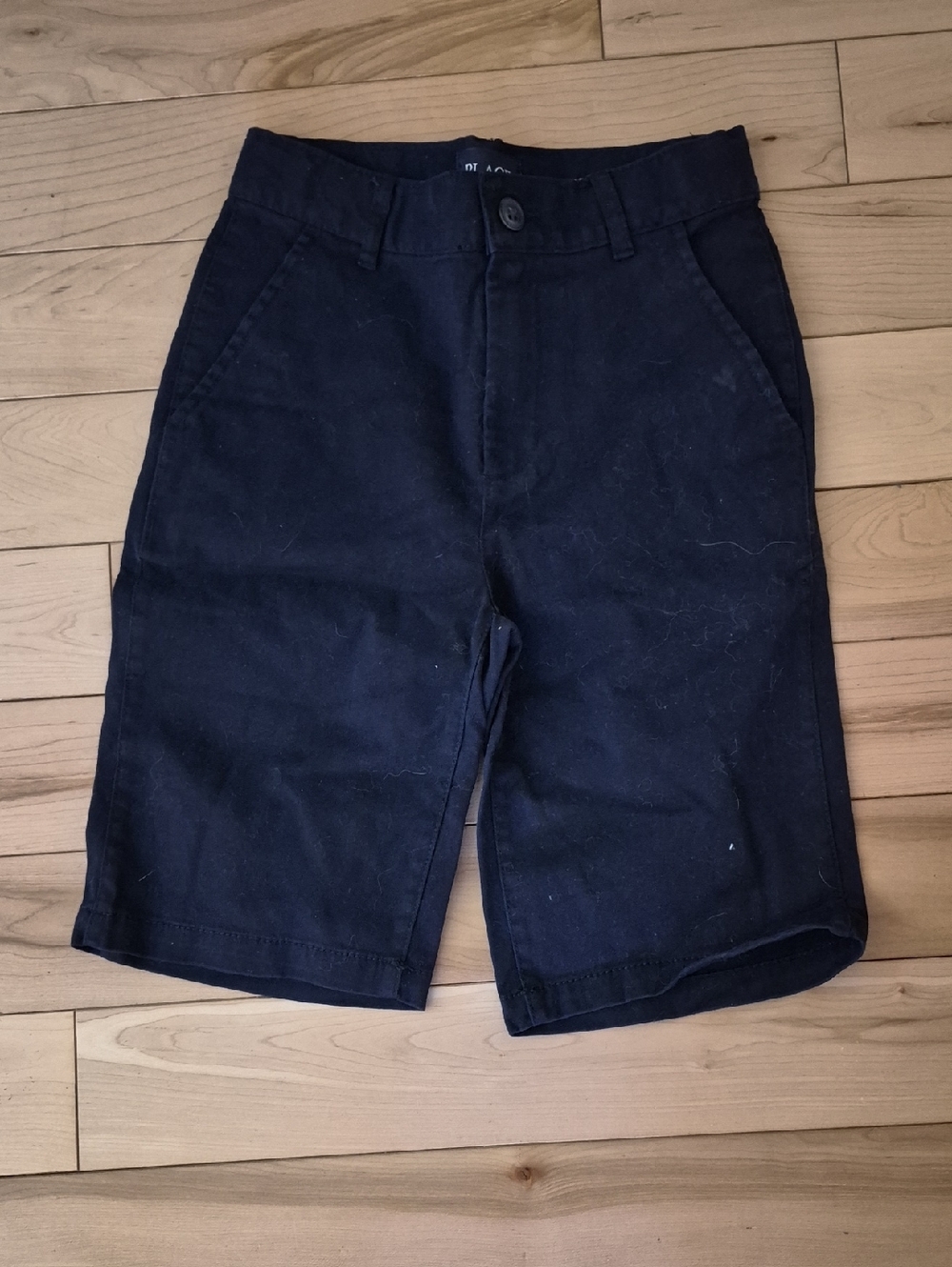 Boys Size 10 Slim The Children's Place Navy Flat-Front Cotton Shorts